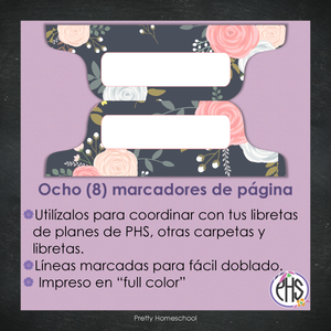 Marcadores de página: Libreta de planes: Blush Pink
