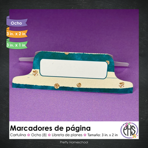 Marcadores de página: Libreta de planes: Esmeralda y oro