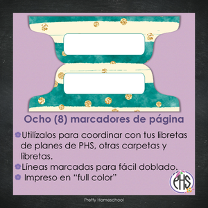 Marcadores de página: Libreta de planes: Esmeralda y oro