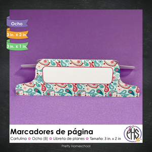 Marcadores de página: Libreta de planes: Paisley