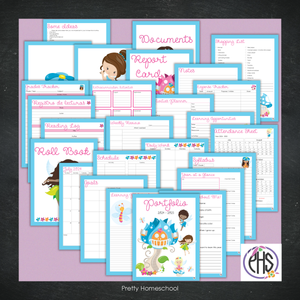Printable Homeschool Portfolio | End-of-the-Year Homeschool Binder | Fairies Theme