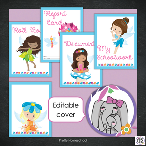 Printable Homeschool Portfolio | End-of-the-Year Homeschool Binder | Fairies Theme