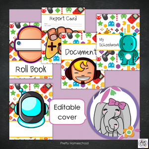 Printable Homeschool Portfolio | End-of-the-Year Homeschool Binder | Video Game Gamer Boy Theme