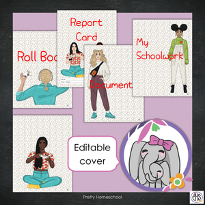 Printable Homeschool Portfolio | End-of-the-Year Homeschool Binder | Video Game Gamer Girl Theme