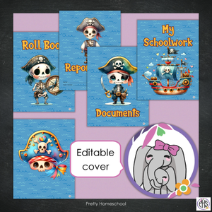 Printable Homeschool Portfolio | End-of-the-Year Homeschool Binder | Pirates Theme