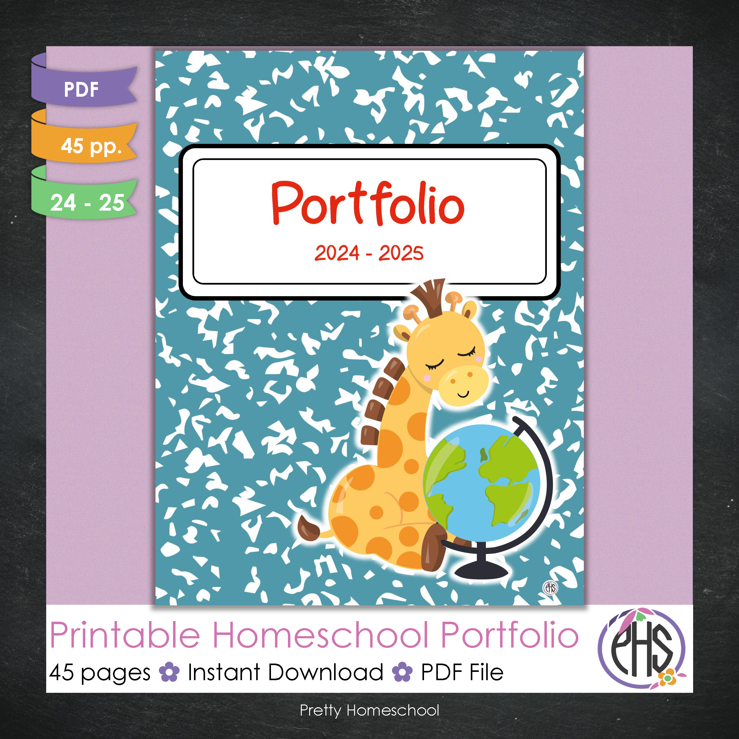 Printable Homeschool Portfolio | End-of-the-Year Homeschool Binder | School Animals Theme