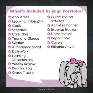 Printable Homeschool Portfolio 2025–2026 | End-of-Year Homeschool Binder | Homeschool Record Keeping