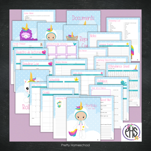 Printed Homeschool Portfolio 2025–2026 | Record Keeping & End-of-Year Binder for Homeschool Organization