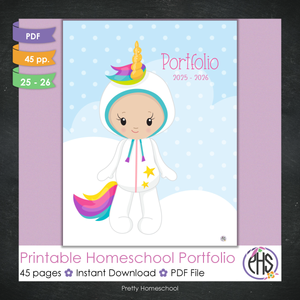 Printable Homeschool Portfolio 2025–2026 | End-of-Year Homeschool Binder | Homeschool Record Keeping