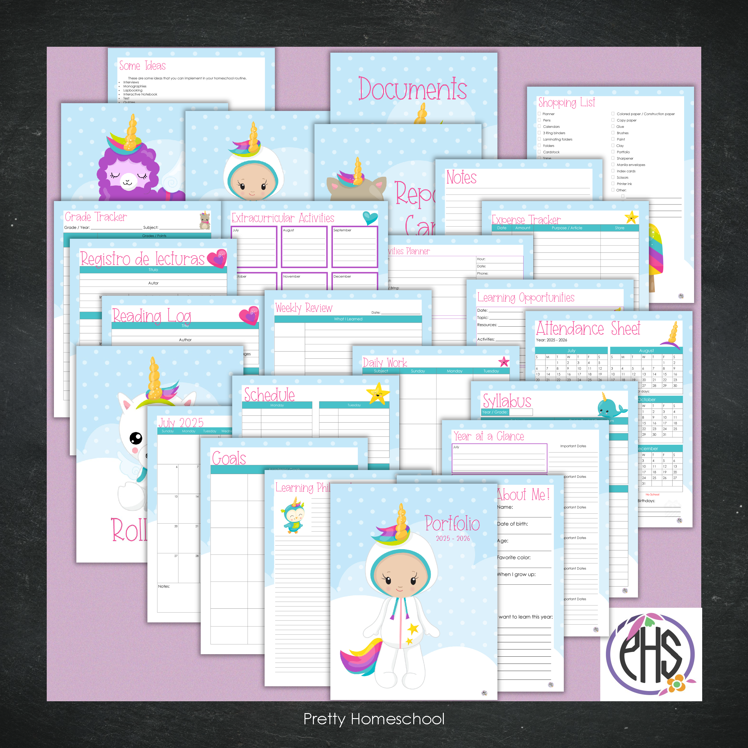 Printable Homeschool Portfolio 2025–2026 | End-of-Year Homeschool Binder | Homeschool Record Keeping