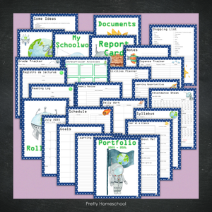 Printed Homeschool Portfolio 2025–2026 | Record Keeping & End-of-Year Binder for Homeschool Organization