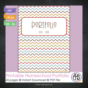 Printable Homeschool Portfolio 2025–2026 | End-of-Year Homeschool Binder | Homeschool Record Keeping