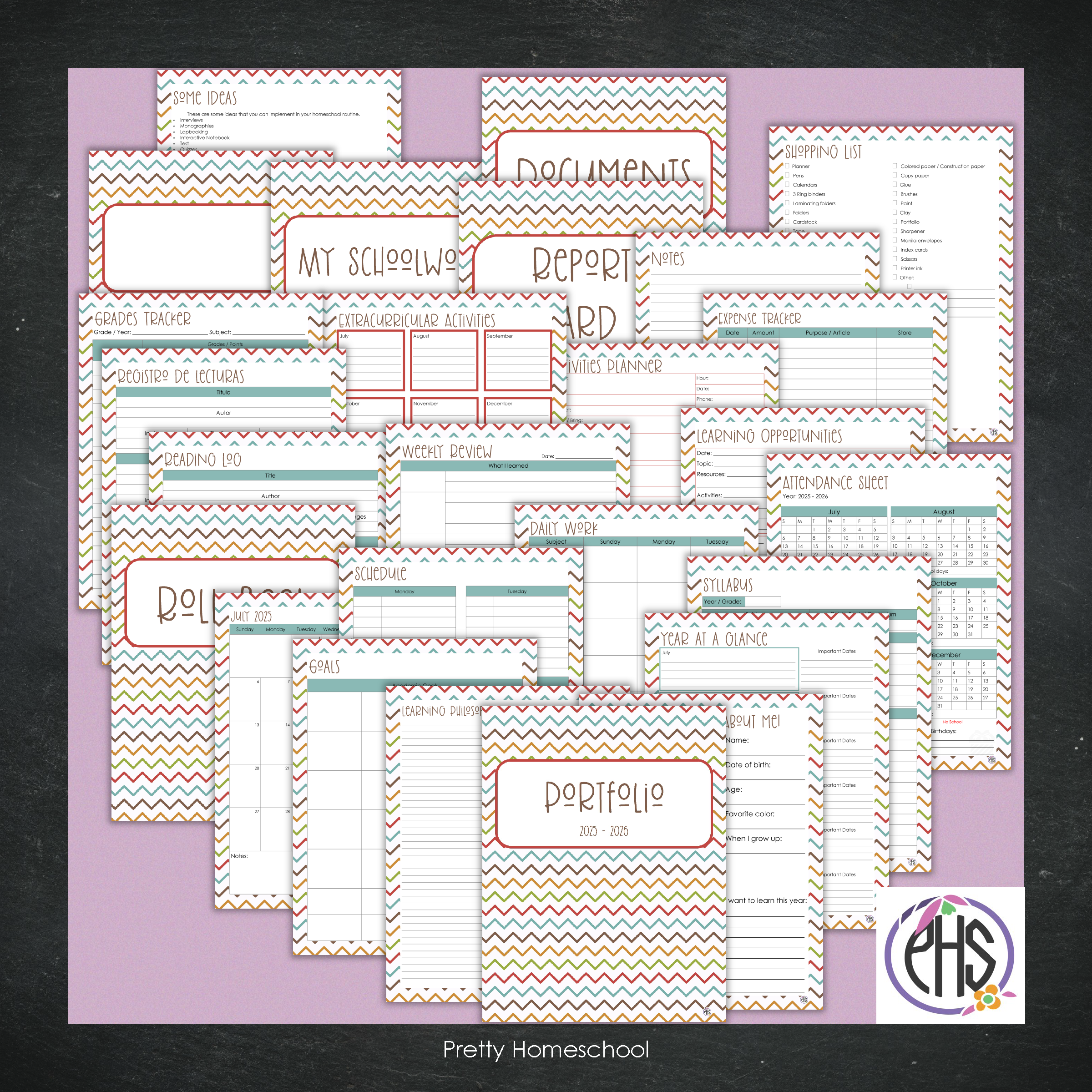 Printable Homeschool Portfolio 2025–2026 | End-of-Year Homeschool Binder | Homeschool Record Keeping