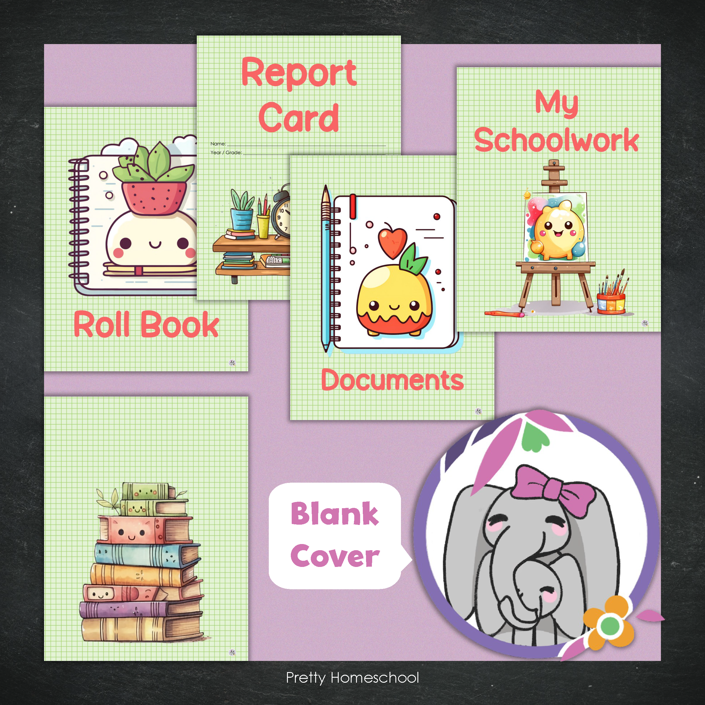Printed Homeschool Portfolio 2025–2026 | Record Keeping & End-of-Year Binder for Homeschool Organization