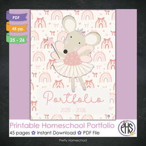 Printable Homeschool Portfolio 2025–2026 | End-of-Year Homeschool Binder | Homeschool Record Keeping