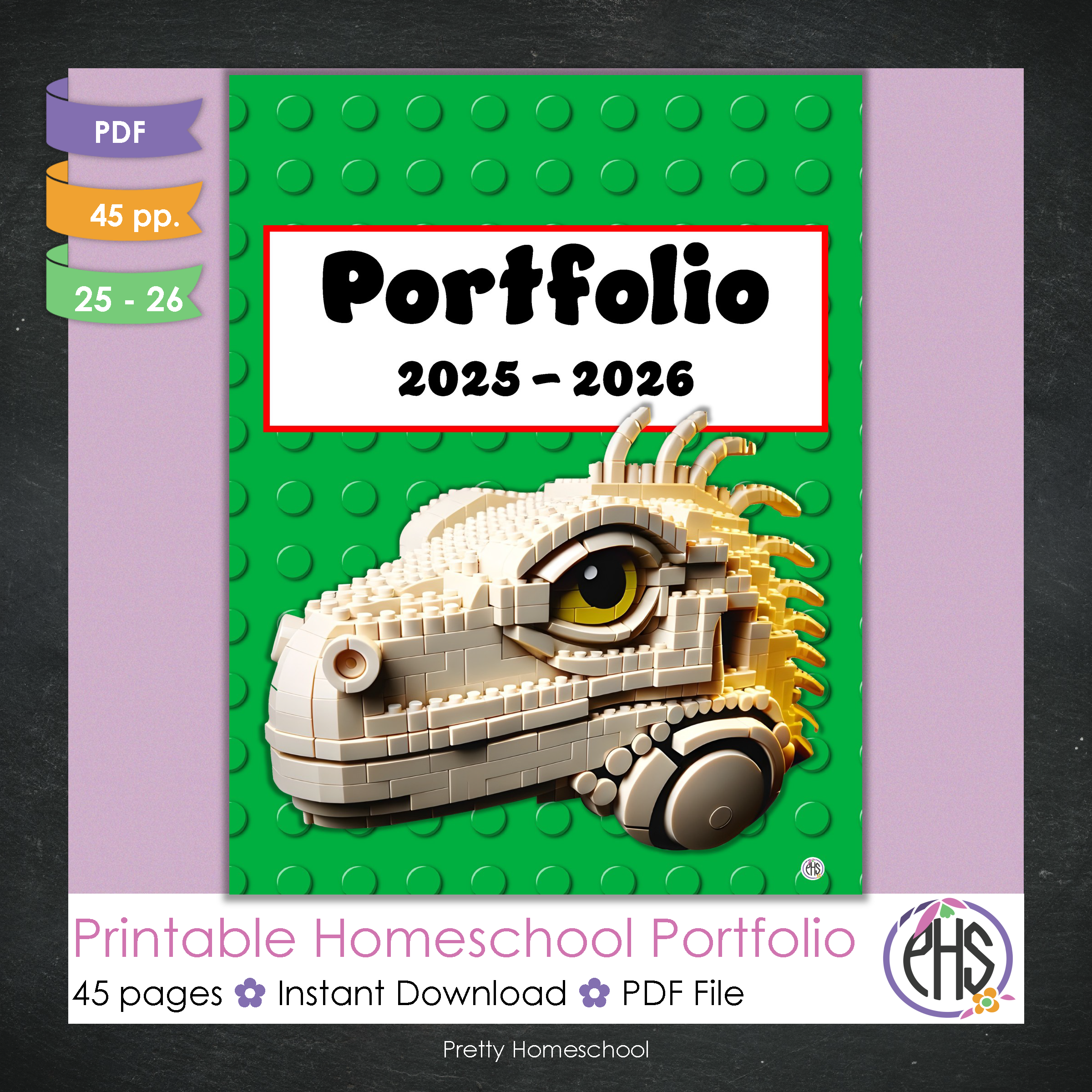 Printable Homeschool Portfolio 2025–2026 | End-of-Year Homeschool Binder | Homeschool Record Keeping