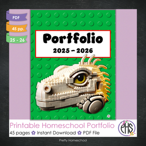 Printable Homeschool Portfolio 2025–2026 | End-of-Year Homeschool Binder | Homeschool Record Keeping