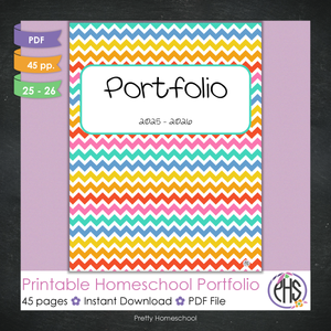 Printable Homeschool Portfolio 2025–2026 | End-of-Year Homeschool Binder | Homeschool Record Keeping