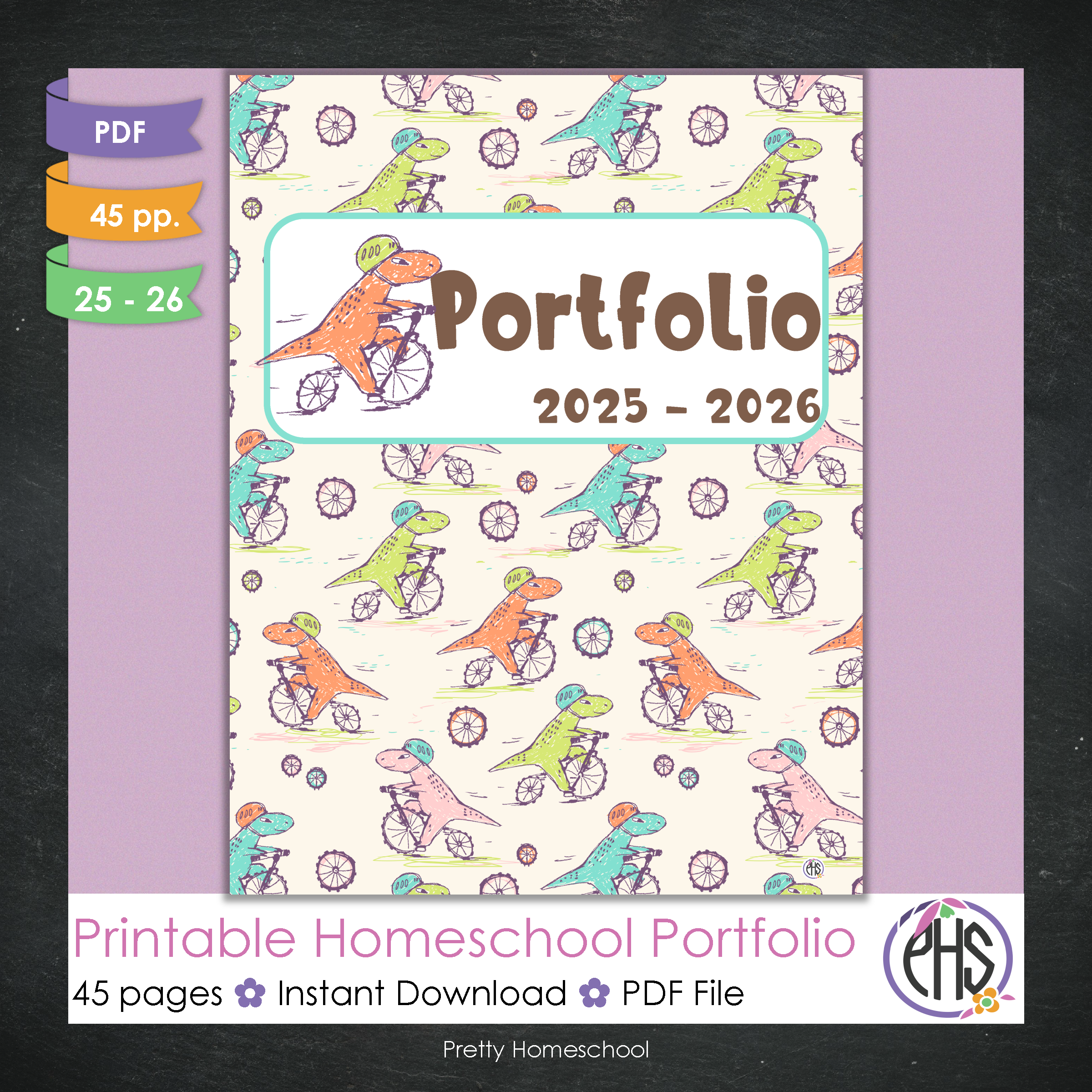 Printable Homeschool Portfolio 2025–2026 | End-of-Year Homeschool Binder | Homeschool Record Keeping