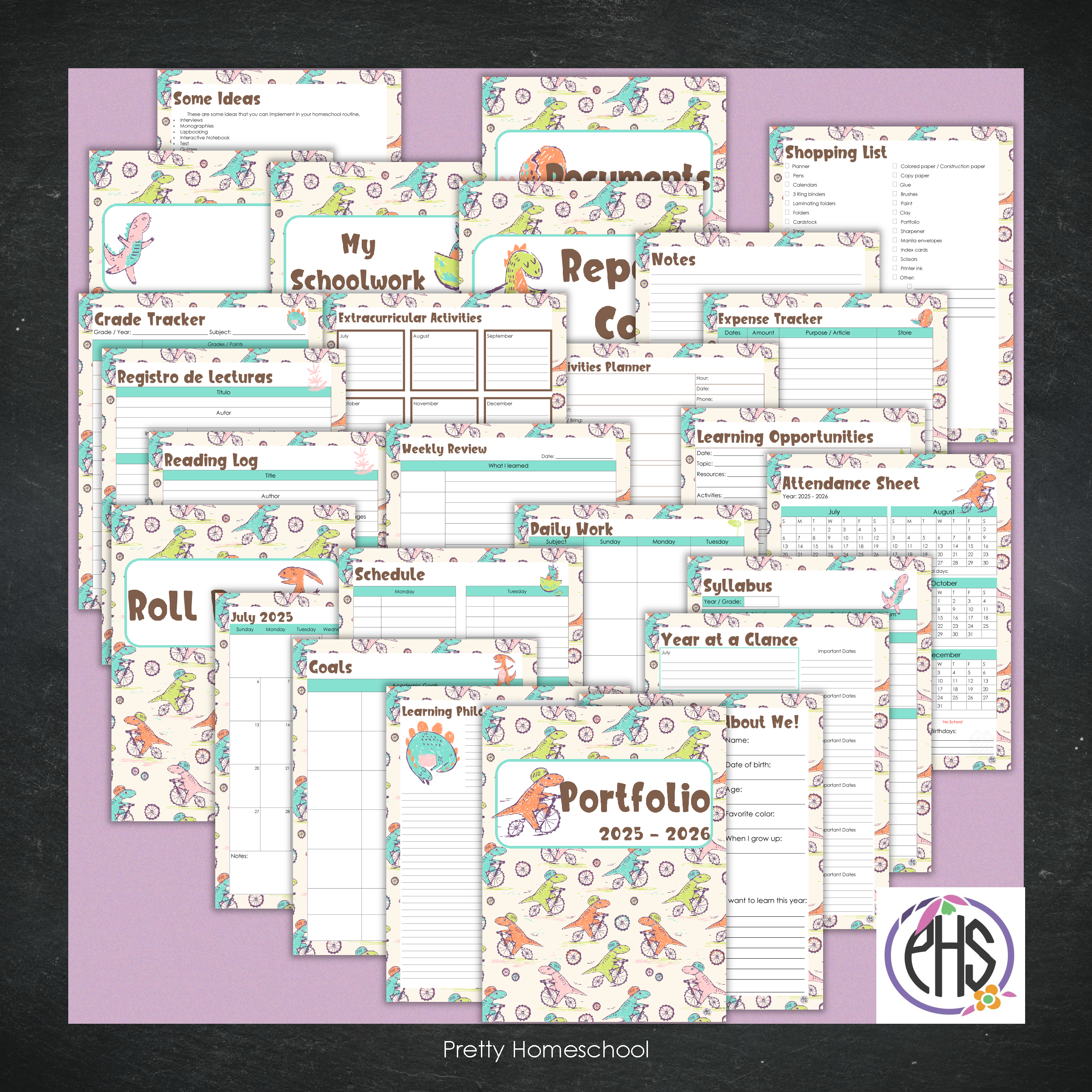 Printable Homeschool Portfolio 2025–2026 | End-of-Year Homeschool Binder | Homeschool Record Keeping