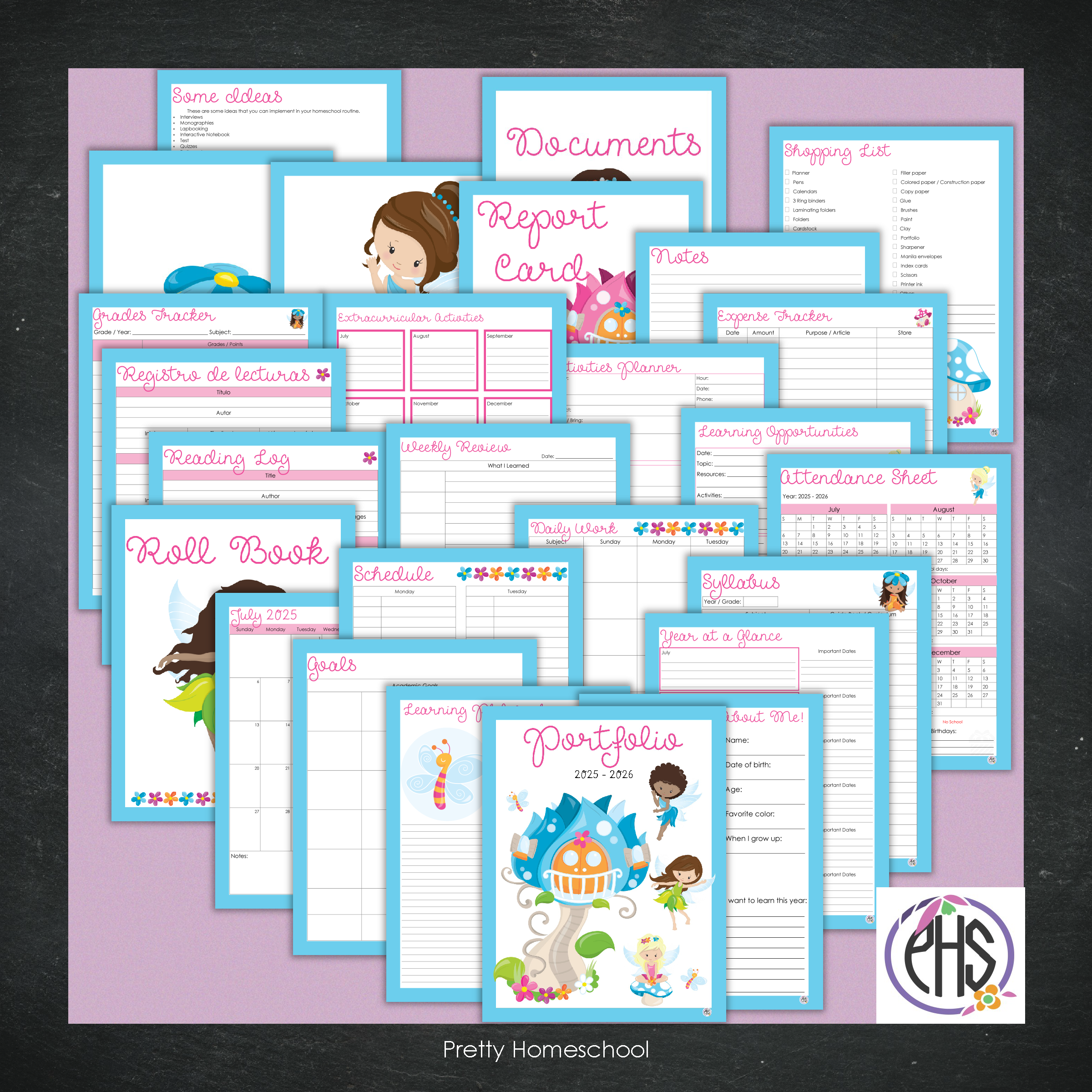 Printable Homeschool Portfolio 2025–2026 | End-of-Year Homeschool Binder | Homeschool Record Keeping
