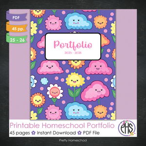 Printable Homeschool Portfolio 2025–2026 | End-of-Year Homeschool Binder | Homeschool Record Keeping