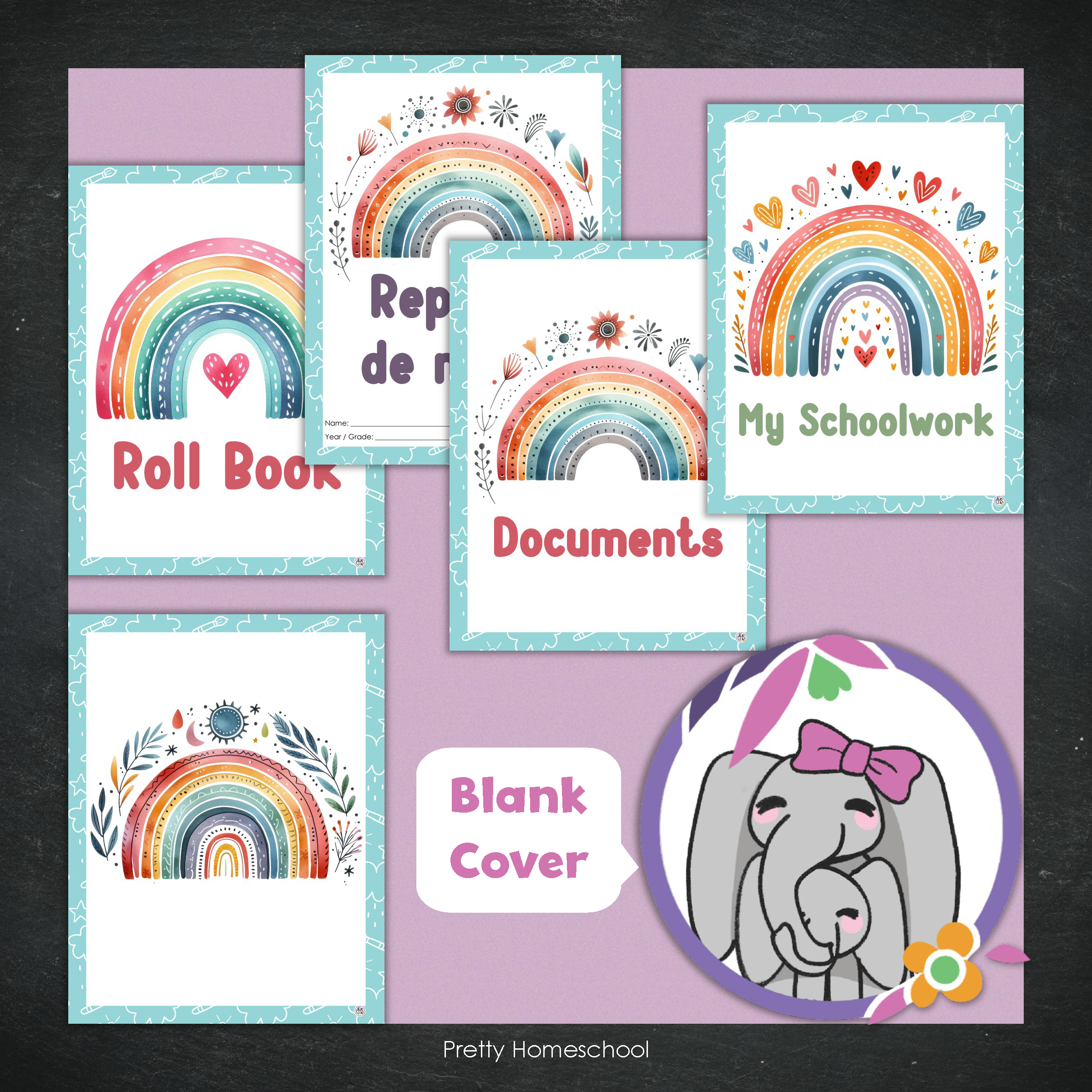 Printed Homeschool Portfolio 2025–2026 | Record Keeping & End-of-Year Binder for Homeschool Organization