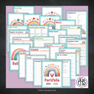 Printable Homeschool Portfolio 2025–2026 | End-of-Year Homeschool Binder | Homeschool Record Keeping