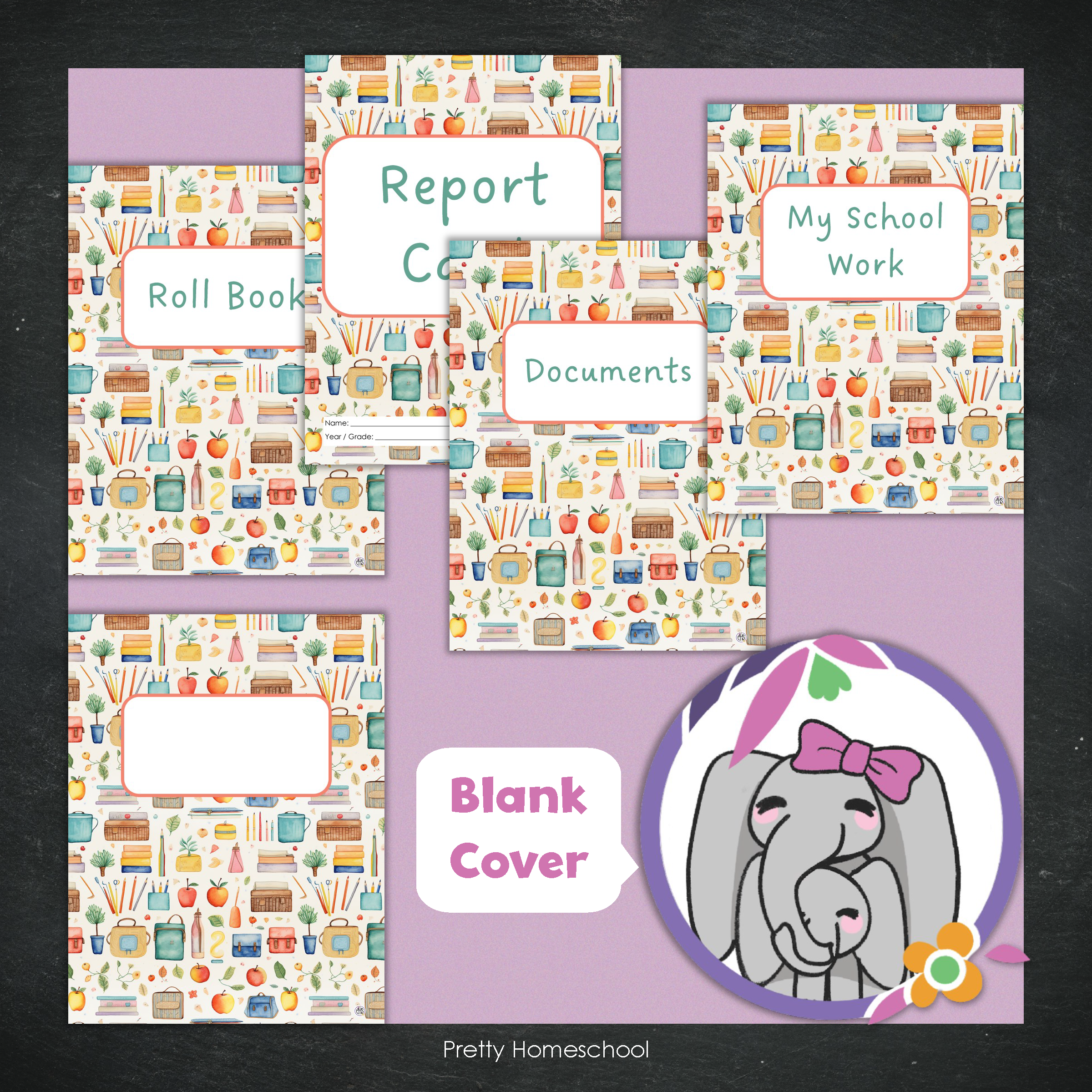 Printed Homeschool Portfolio 2025–2026 | Record Keeping & End-of-Year Binder for Homeschool Organization