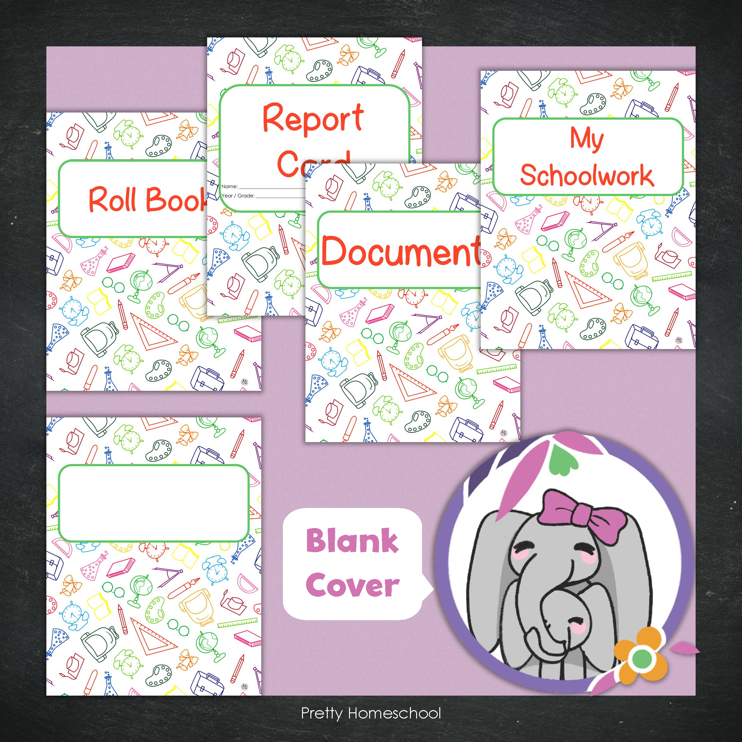 Printed Homeschool Portfolio 2025–2026 | Record Keeping & End-of-Year Binder for Homeschool Organization