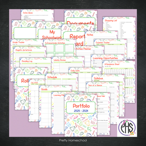 Printable Homeschool Portfolio 2025–2026 | End-of-Year Homeschool Binder | Homeschool Record Keeping