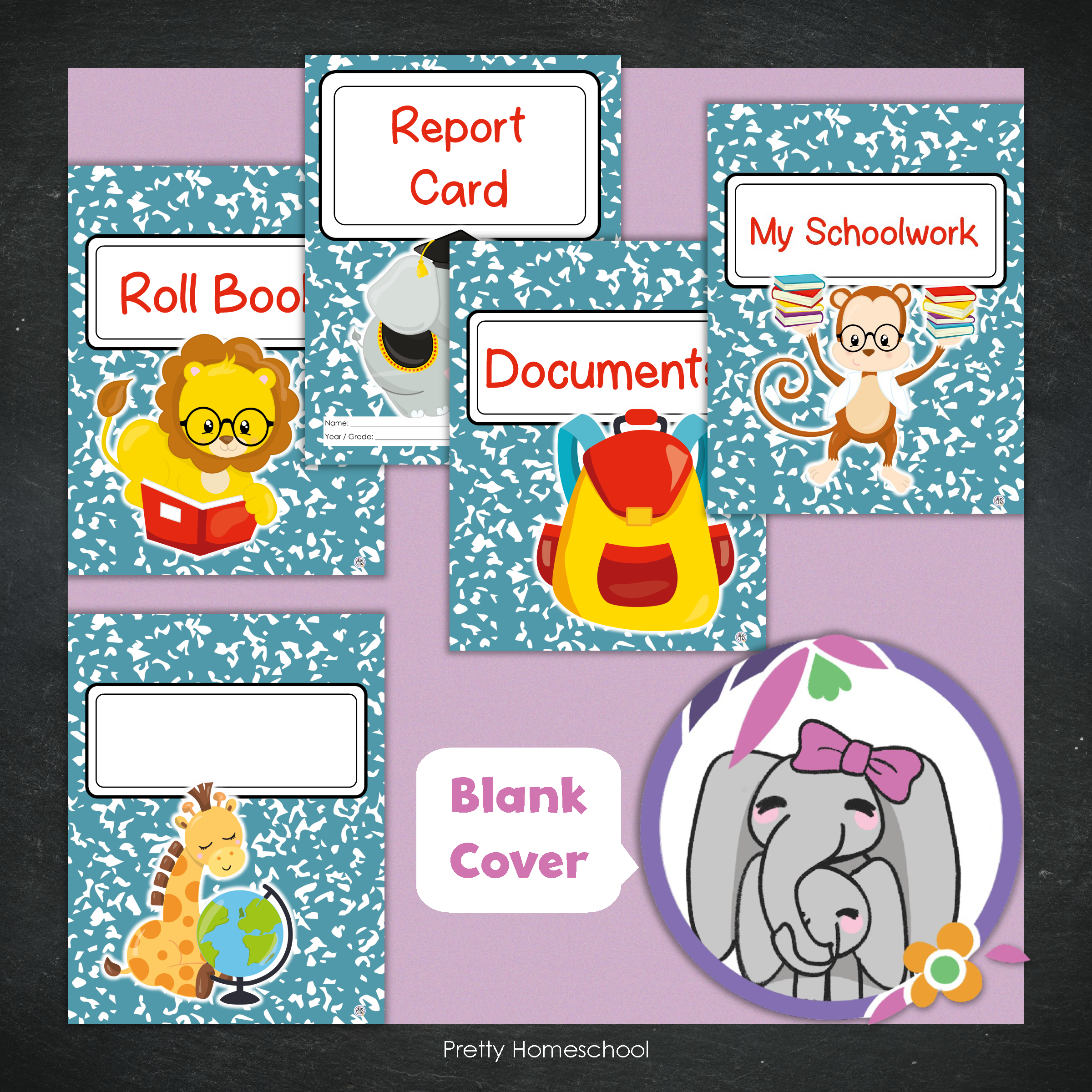 Printed Homeschool Portfolio 2025–2026 | Record Keeping & End-of-Year Binder for Homeschool Organization
