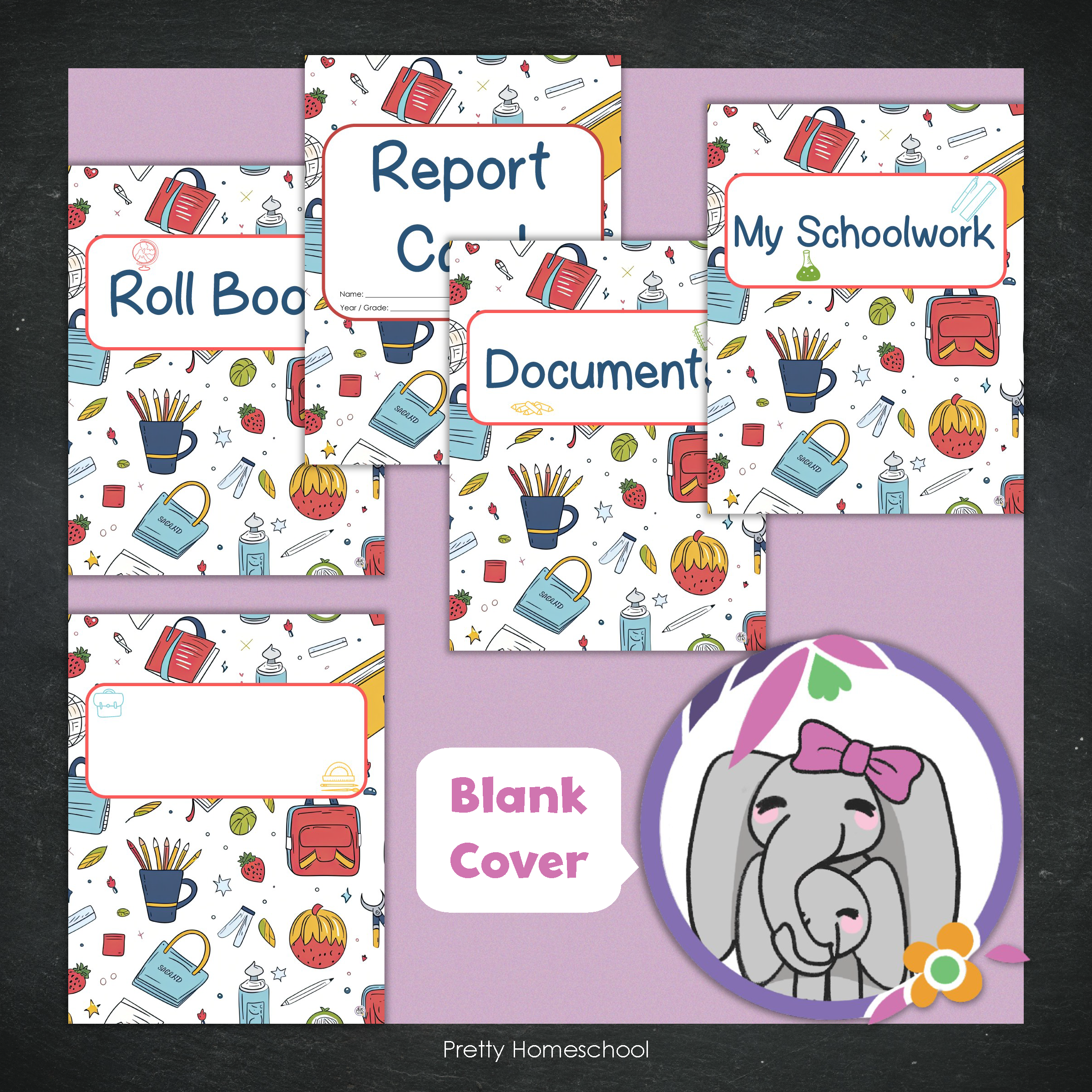 Printed Homeschool Portfolio 2025–2026 | Record Keeping & End-of-Year Binder for Homeschool Organization