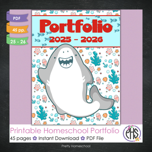 Printable Homeschool Portfolio 2025–2026 | End-of-Year Homeschool Binder | Homeschool Record Keeping