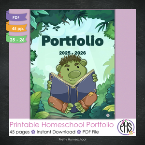Printable Homeschool Portfolio 2025–2026 | End-of-Year Homeschool Binder | Homeschool Record Keeping