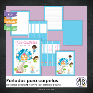 Portadas y espinas para carpetas: Portafolio Fairies