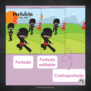 Portadas y espinas para carpetas: Portafolio Ninjas