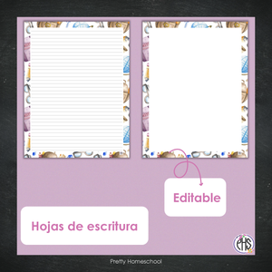 Portadas y espinas para carpetas: Portafolio Purple School