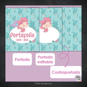 Portadas y espinas para carpetas: Portafolio Sirenas