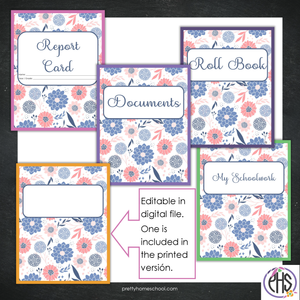 Homeschool Portfolio Blue Flowers 2023 - 2024