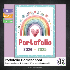 Portafolio homeschooler 2024 - 2025 Arcoiris - DIGITAL SOLAMENTE