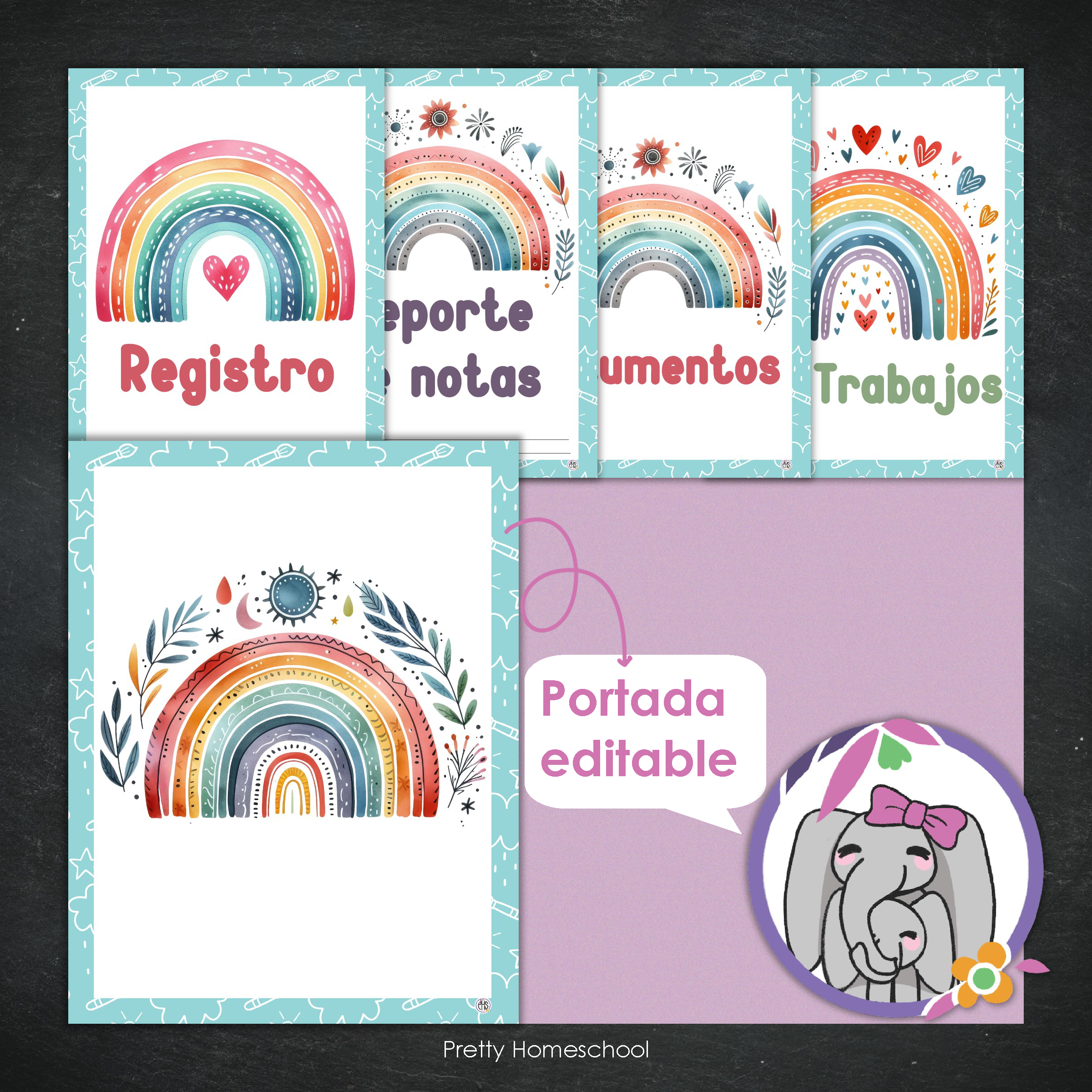 Portafolio homeschooler 2024 - 2025 Arcoiris - DIGITAL SOLAMENTE