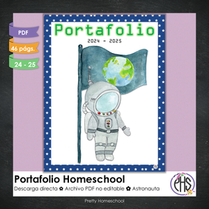 Portafolio homeschooler 2024 - 2025 Astronauta - DIGITAL SOLAMENTE