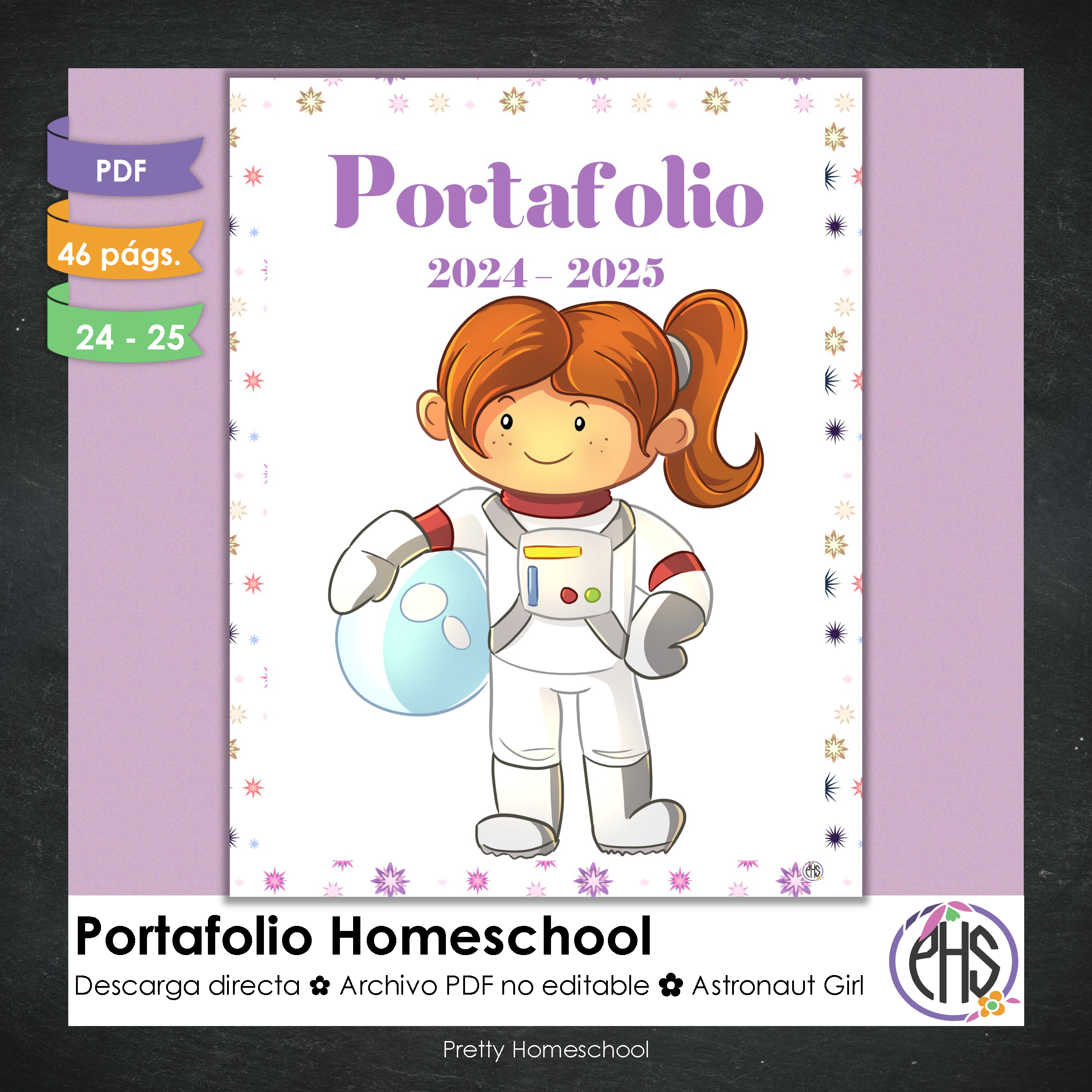 Portafolio homeschooler 2024 - 2025  Astronauta Girl - DIGITAL SOLAMENTE