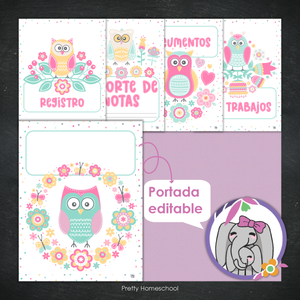 Portafolio homeschooler 2024 - 2025  Buhos y Flores - DIGITAL SOLAMENTE