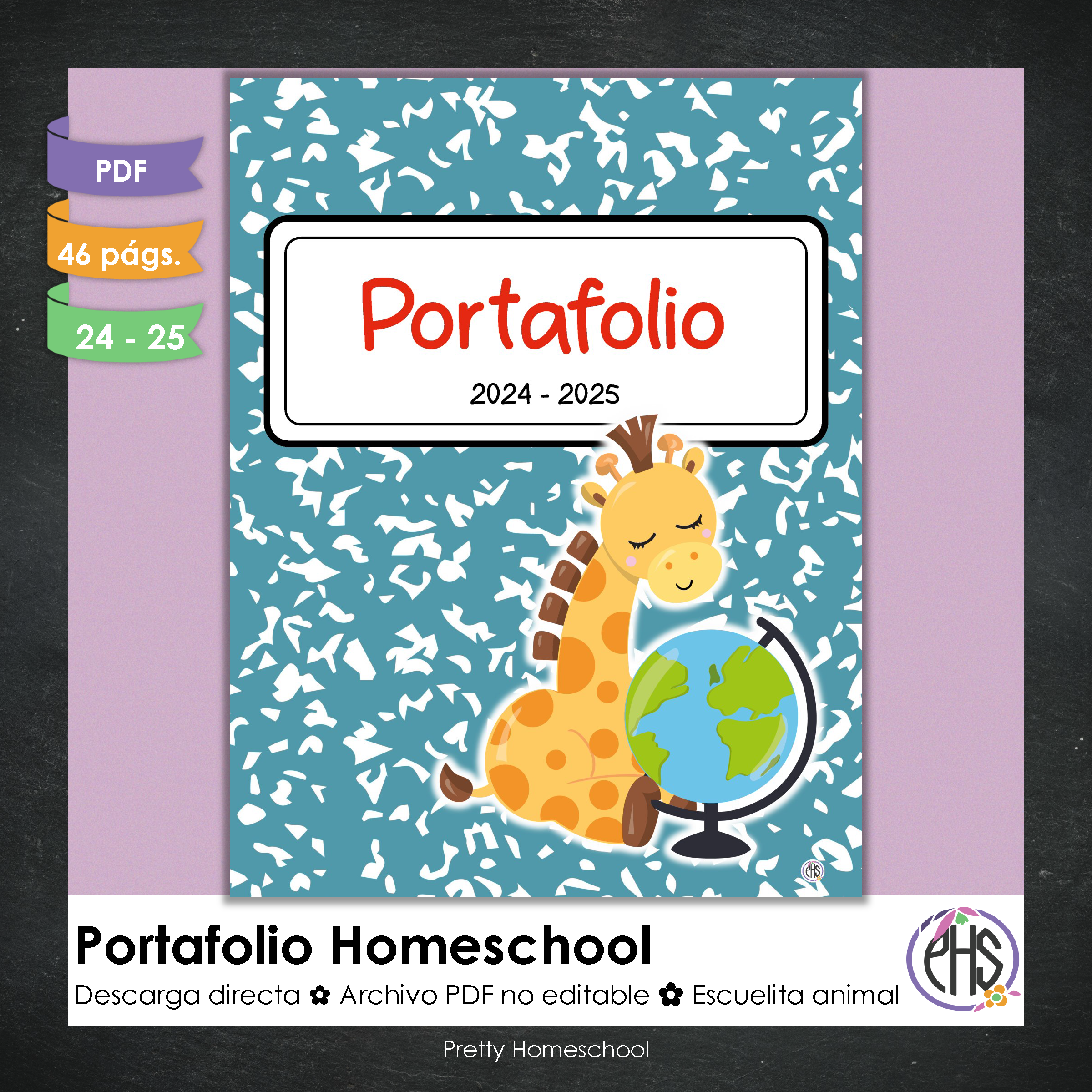 Portafolio homeschooler 2024 - 2025 Escuelita animal - DIGITAL SOLAMENTE