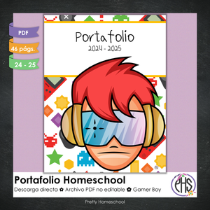 Portafolio homeschooler 2024 - 2025 Gamer Boy - DIGITAL SOLAMENTE