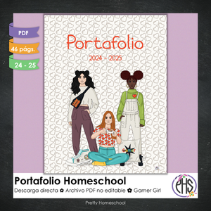 Portafolio homeschooler 2024 - 2025 Gamer Girl - DIGITAL SOLAMENTE