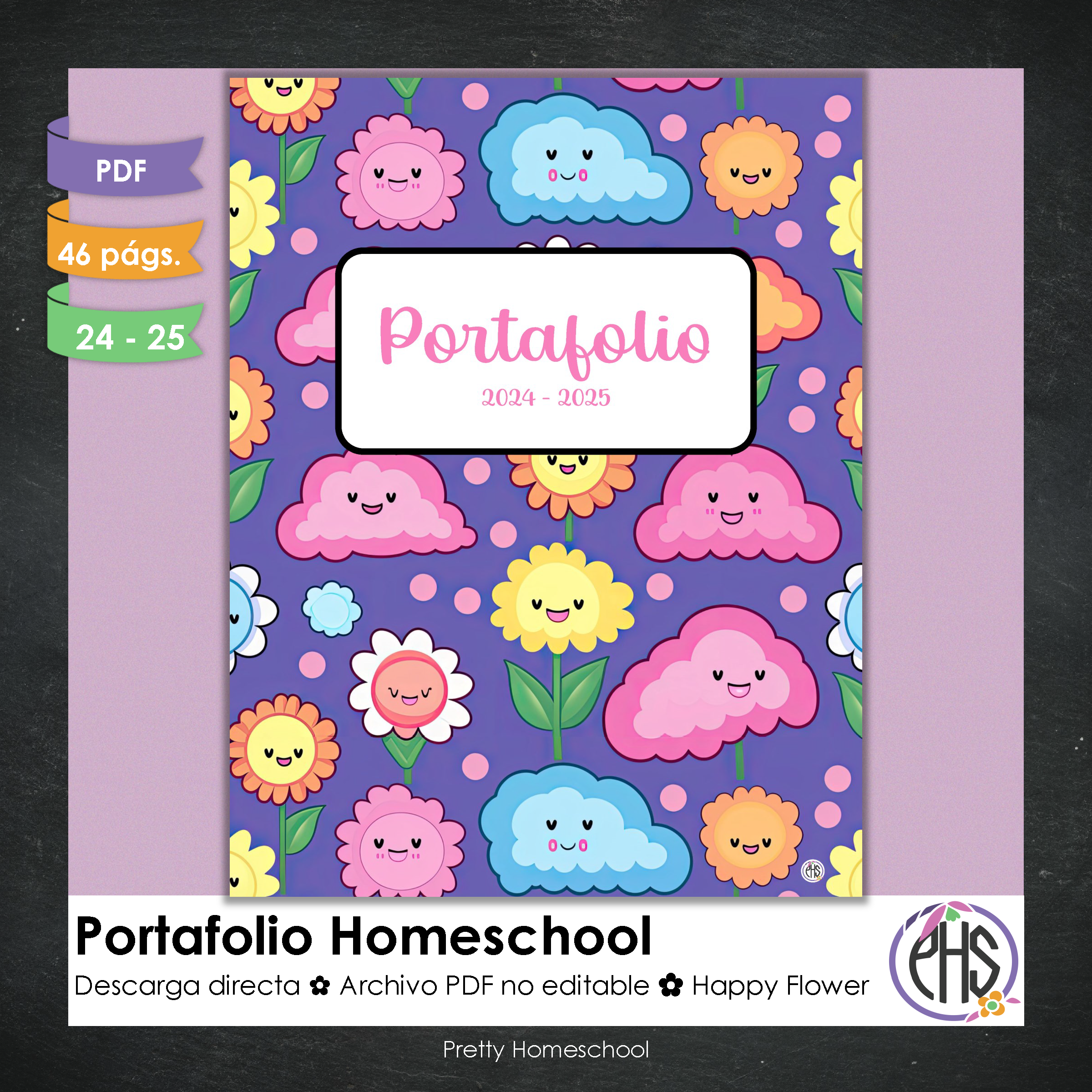 Portafolio homeschooler 2024 - 2025 Happy Flowers - DIGITAL SOLAMENTE