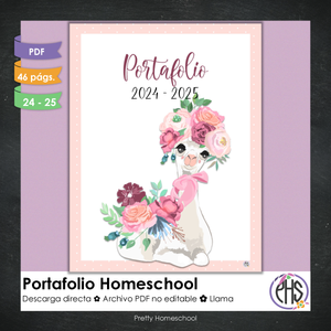 Portafolio homeschooler 2024 - 2025 Llama - DIGITAL SOLAMENTE